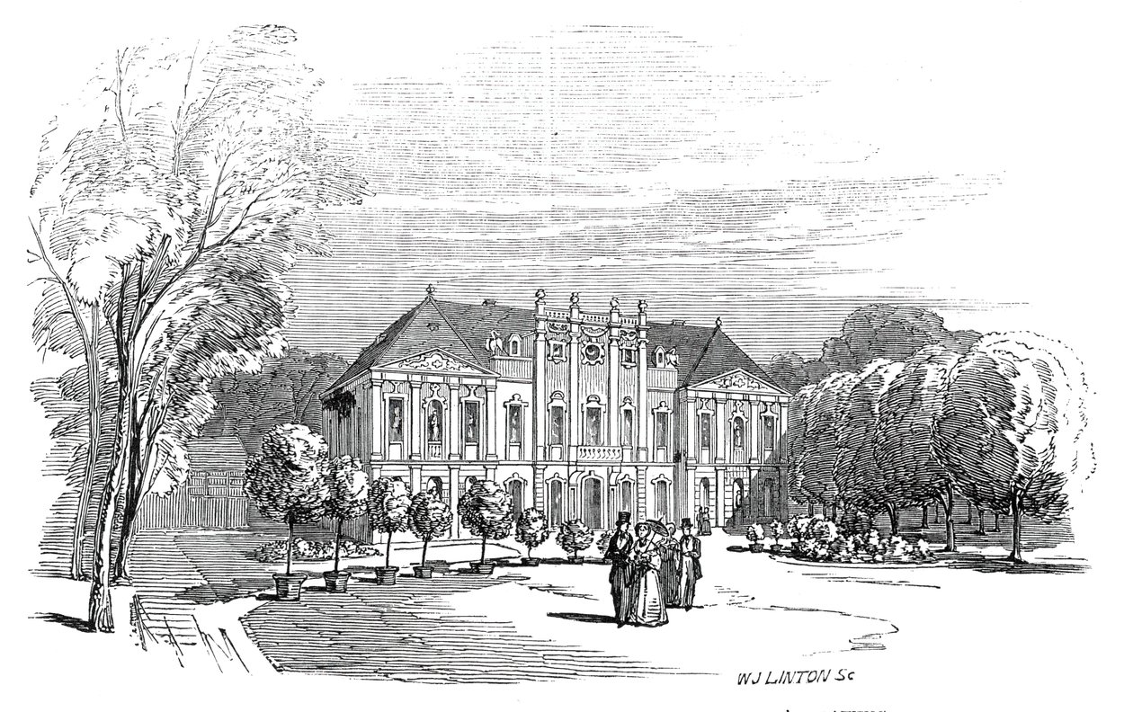 Palác Tenneburg - z kresby Jeho královské Výsosti prince Alberta, 1845. od W. J. Linton