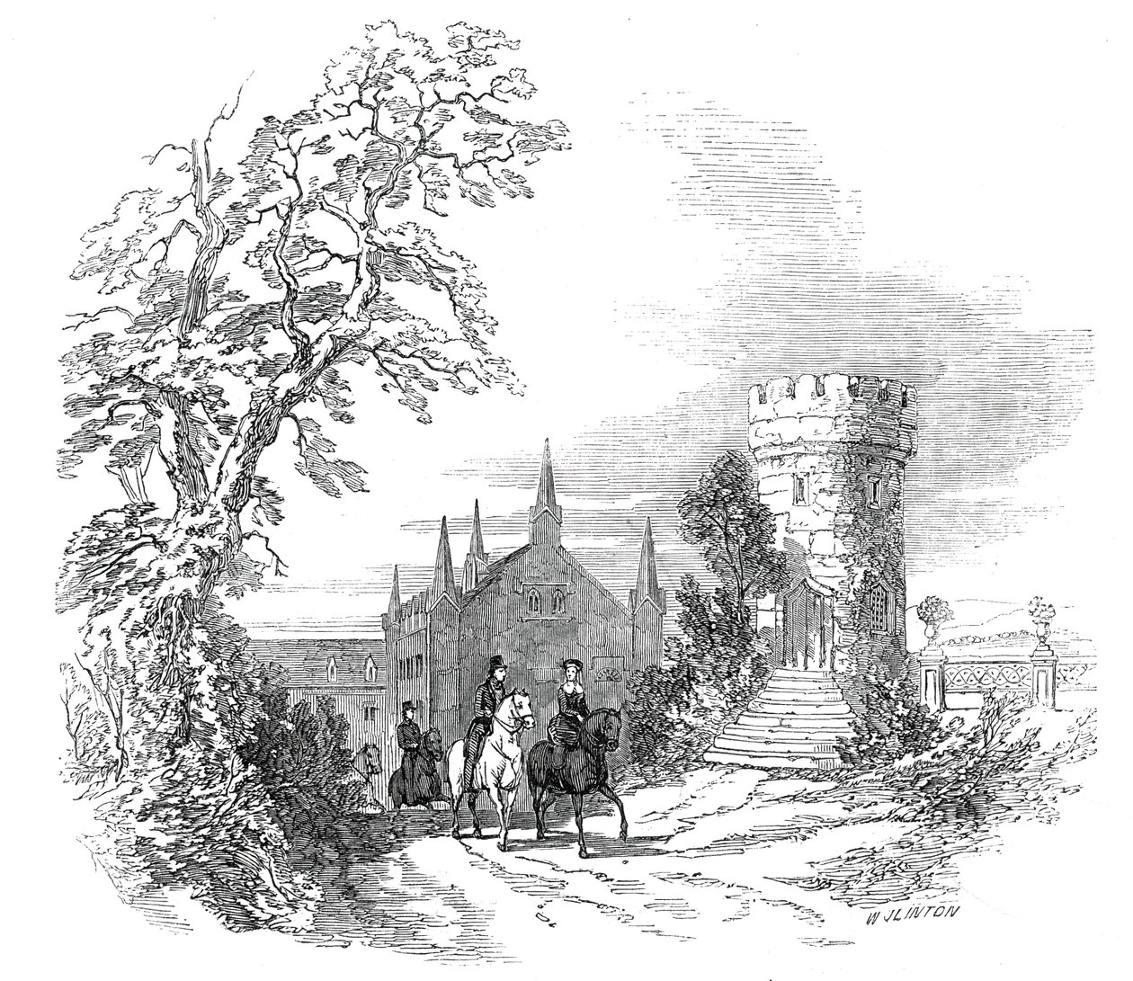 Rosenau - z kresby Jeho královské Výsosti prince Alberta, 1845. od W. J. Linton