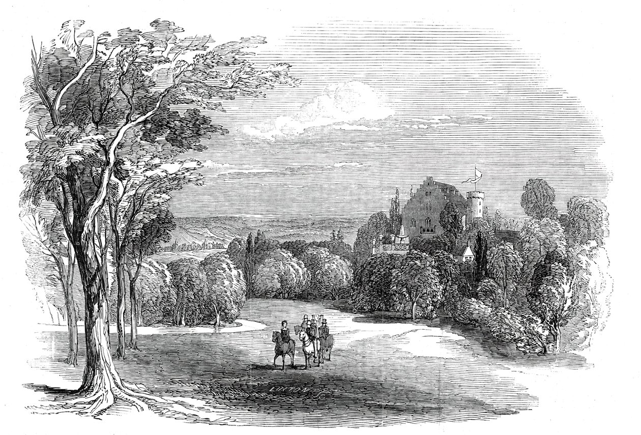 Zámek Rosenau, poblíž Coburgu - z kresby Jeho královské Výsosti prince Alberta, 1845. od W. J. Linton