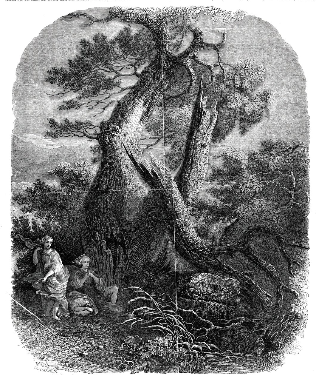Ukázka dřevorytu, Smrt dětí Niobe, ...1844. od W. J. Linton
