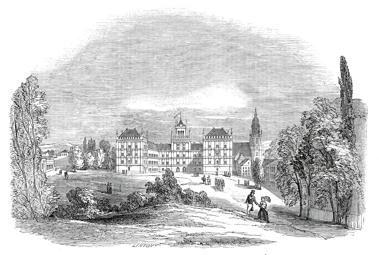 Palác Ehrenburg v Coburgu - z kresby Jeho královské Výsosti prince Alberta, 1845. od W. J. Linton