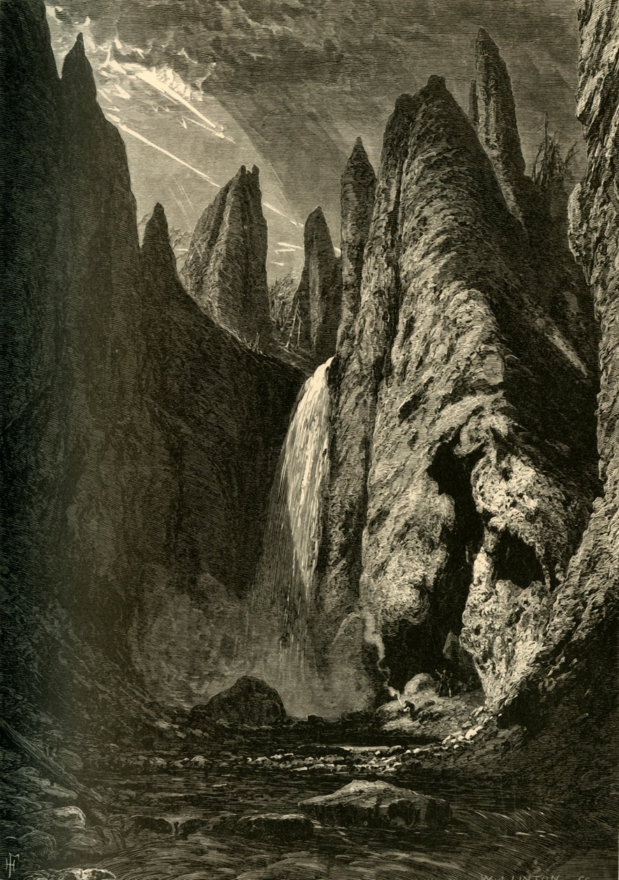 Tower Falls, 1872. od W. J. Linton