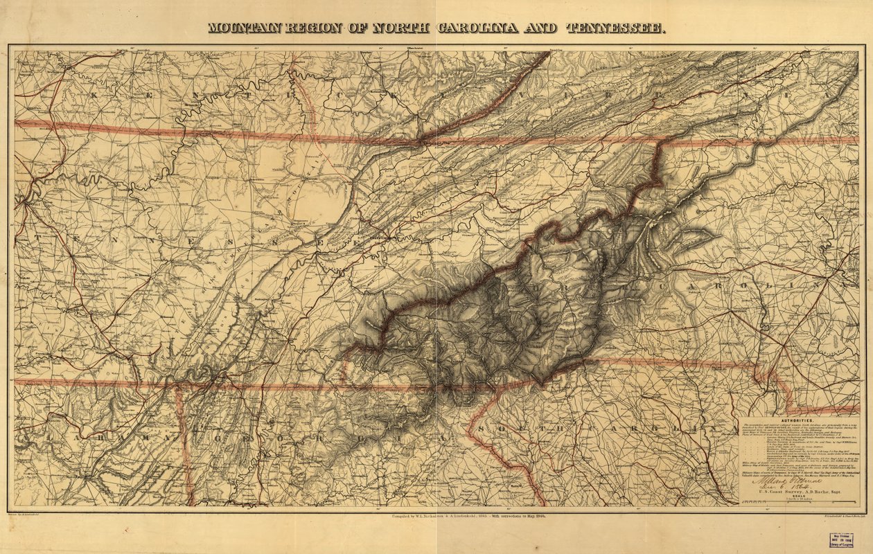 Horská oblast Severní Karolíny a Tennessee. od W. L.; Lindenkohl Nickolson
