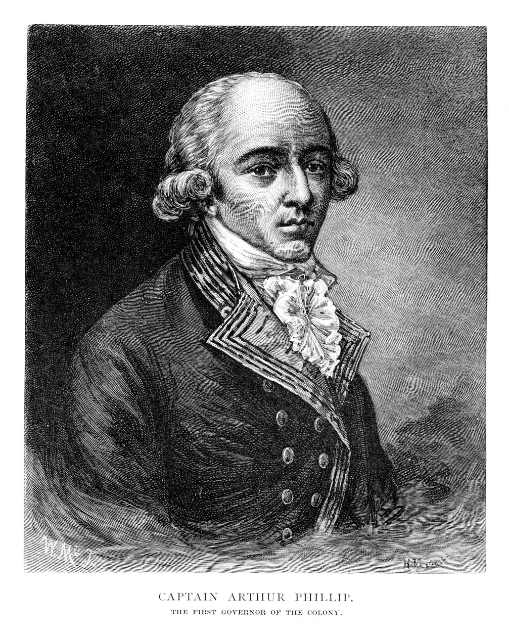Arthur Phillip , britský admirál a koloniální guvernér, 1886. od W. Macleod