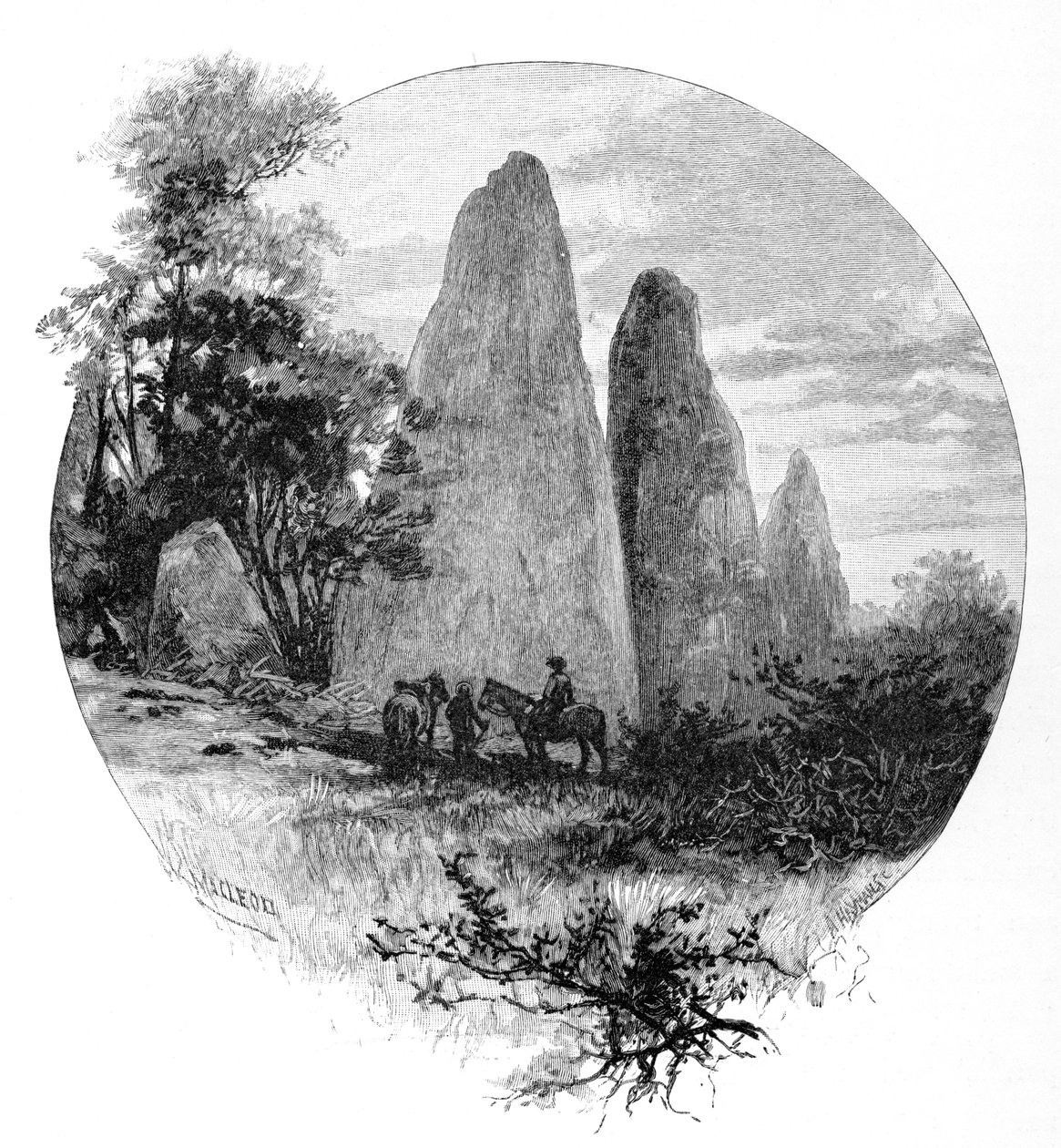 Žulové skály, tábor Betts, Mount Kosciuszko, Nový Jižní Wales, Austrálie, 1886. od W. Macleod
