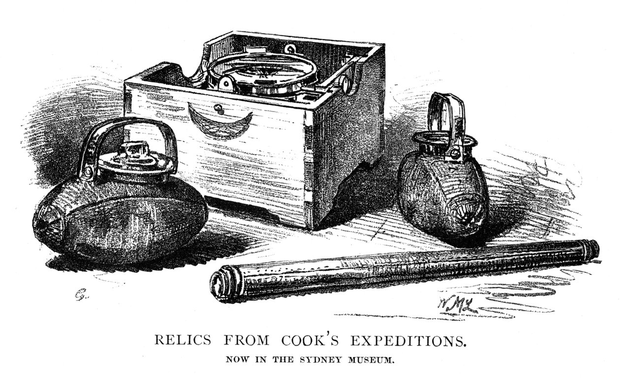 Relikvie z Cookových expedic, 1886. od W. Macleod