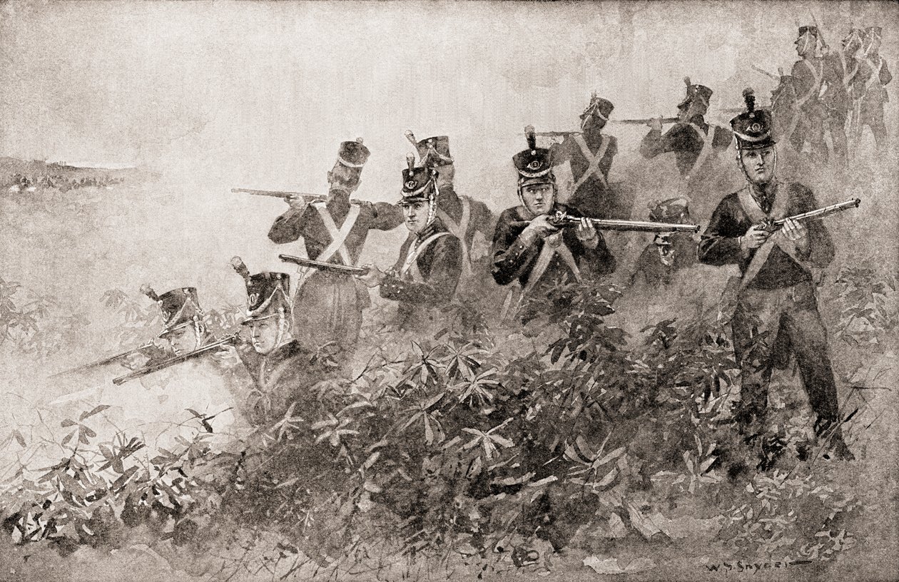 Bitva u Tippecanoe, z knihy Dějiny naší země, vydané v roce 1905. od W. P. Snyder