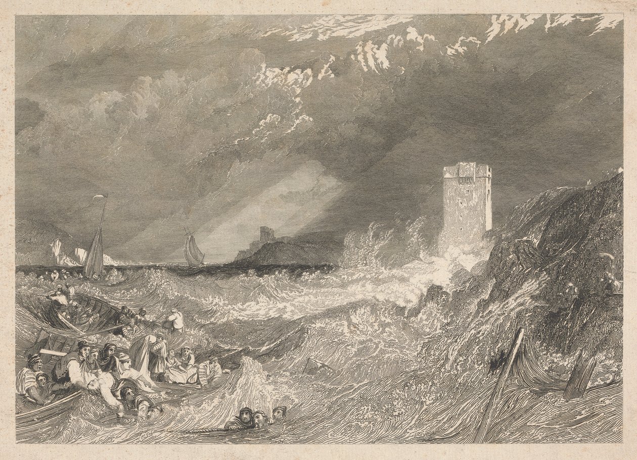 Vstup do Fowey Harbour, Cornwall od W. R. Smith