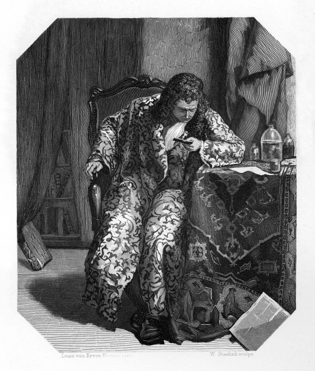 Antoni van Leeuwenhoek, holandský vědec a průkopník mikroskopie ze 17. století, c1870 od W. Steelink
