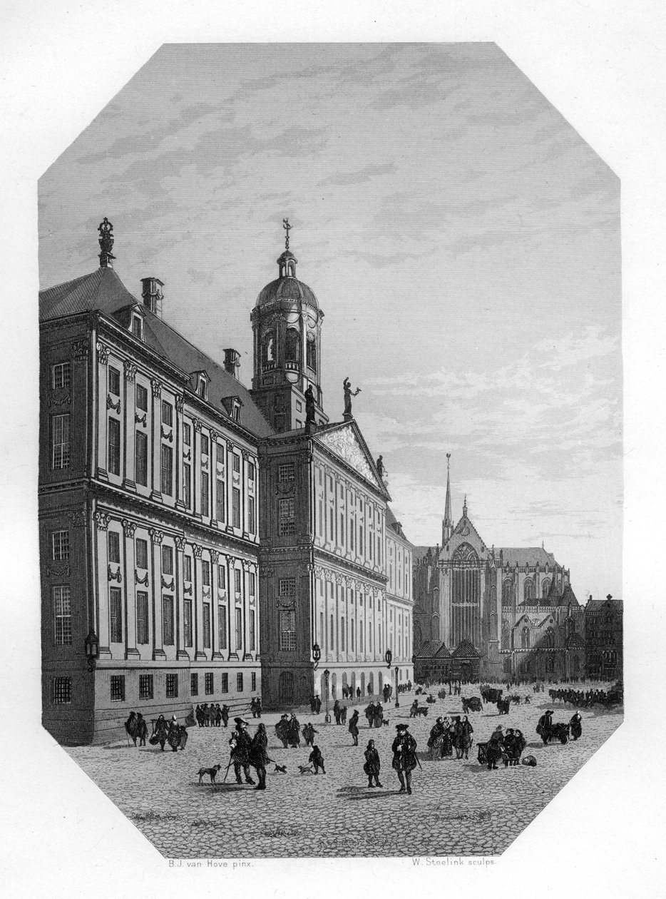 Radnice v Amsterdamu, Nizozemsko, c1870 od W. Steelink