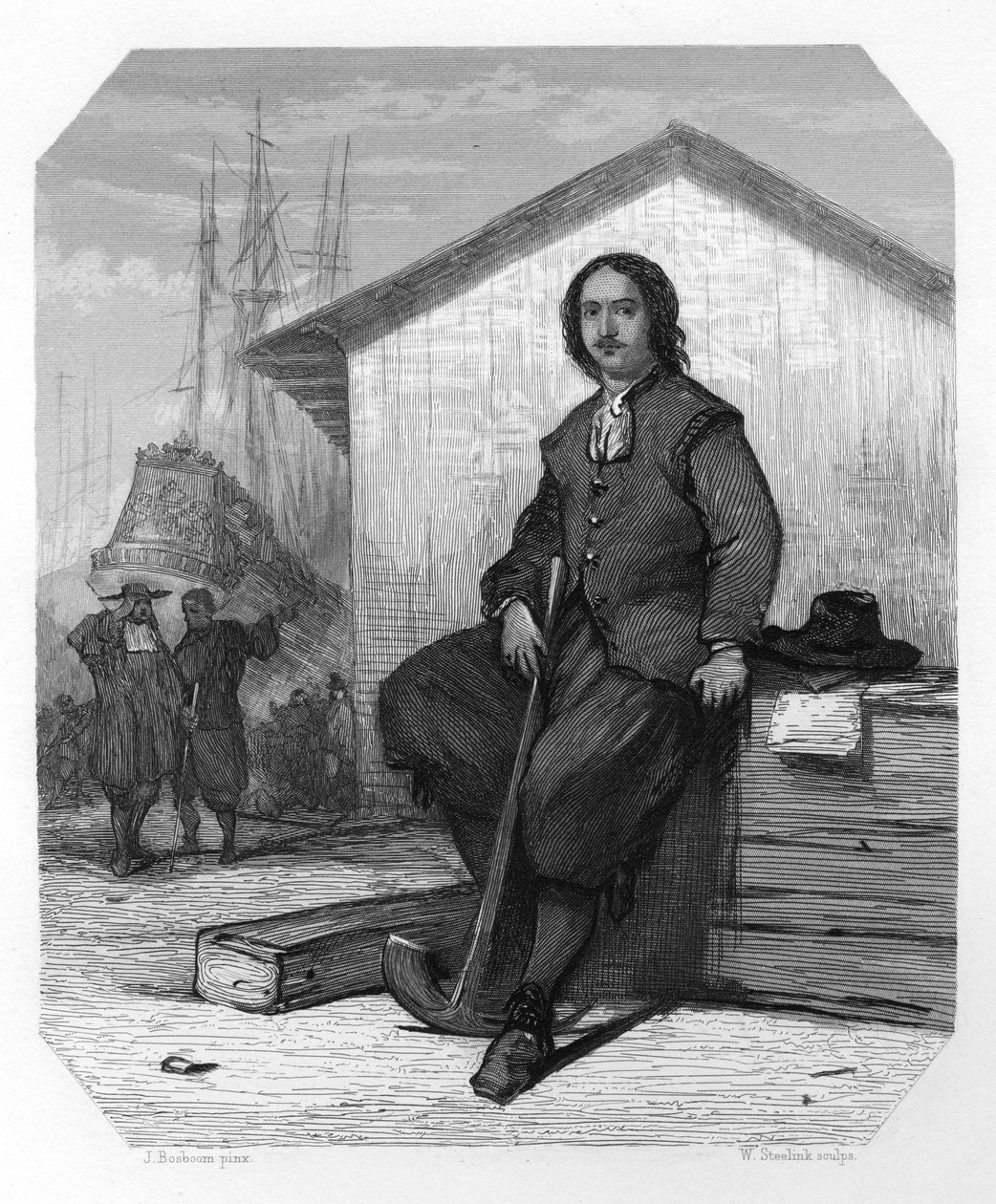 Car Petr I. Ruska pracující na východním Indiánovi, doky v Amsterdamu, Nizozemsko, 1697 c1870. od W. Steelink