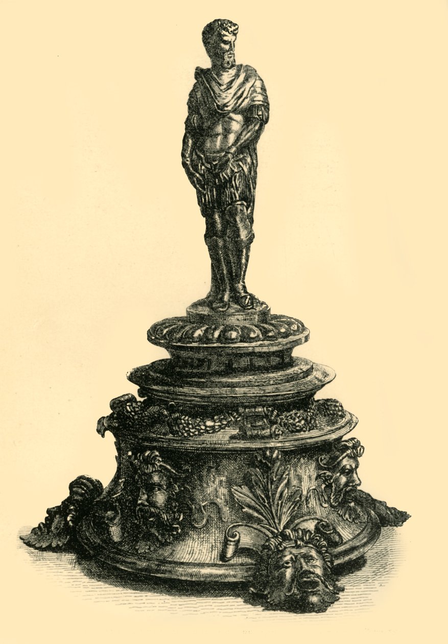 Bronzový kalamář s figurínou římského císaře, polovina 16. století, 1881. od W. W. McCarty