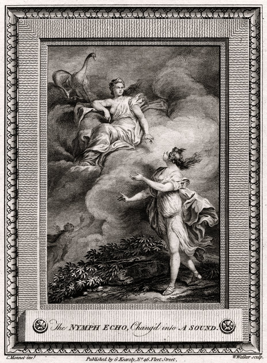 The Nymph Echo, změněno na zvuk, 1774 od W. Walker