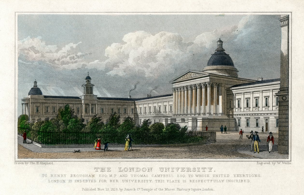 Londýnská univerzita, 1828 od W. Wallis