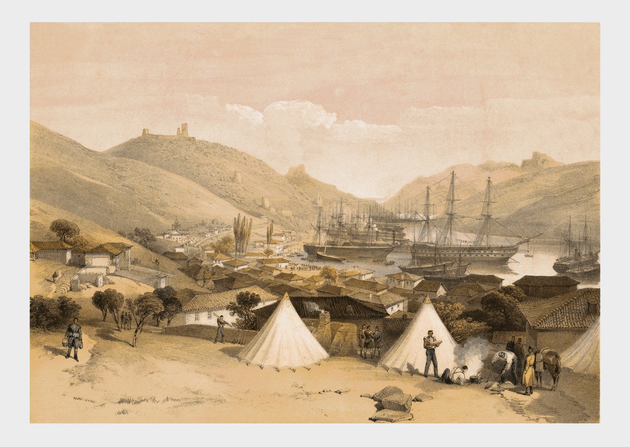 „Balaklava, dívá se směrem k moři“, 1855. od W Walton