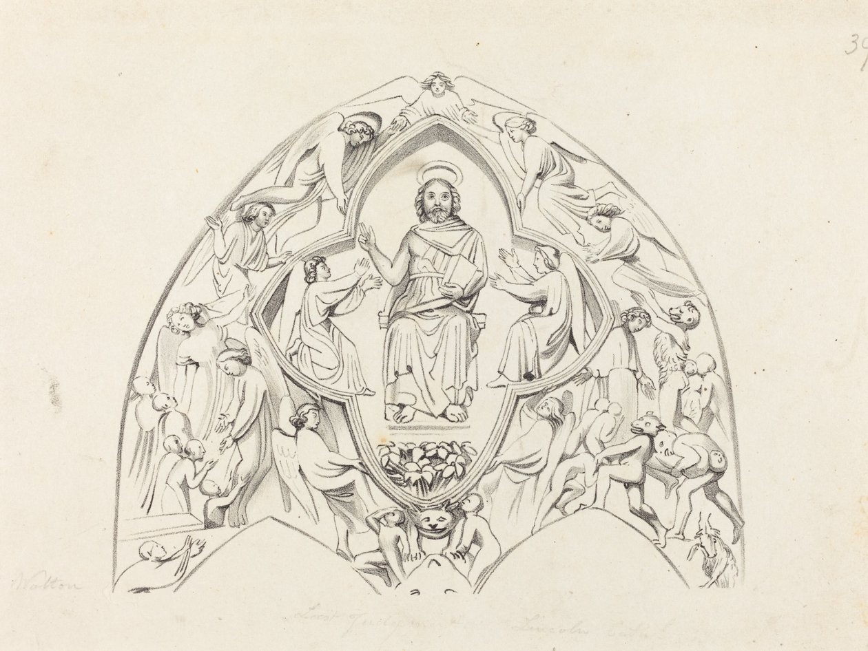 Poslední soud, Lincolnova katedrála od W. Walton after John Flaxman