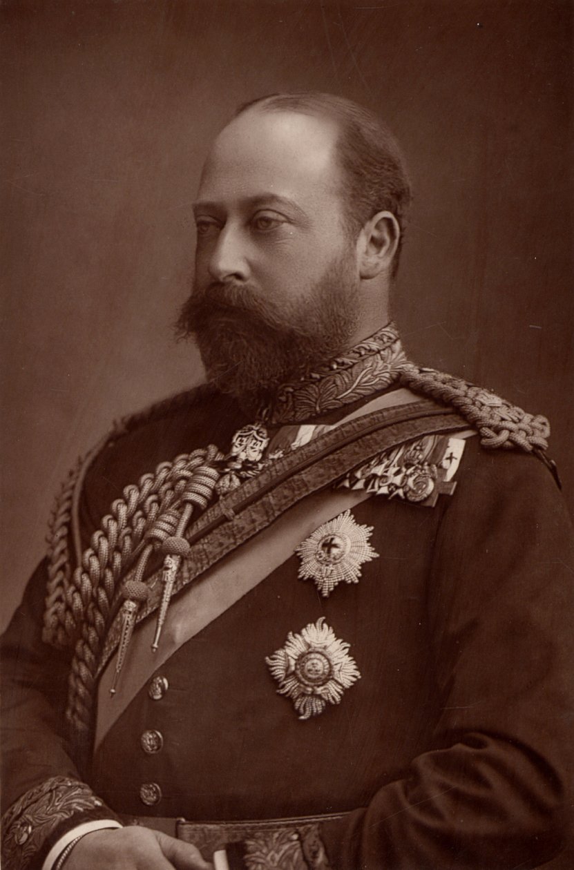""Edward VII (1841-1910) Yhdistyneen kuningaskunnan kuningas vuodesta 1901, vielä Walesin prinssi. (woodburytyyppi) od W. and D. (after) Downey