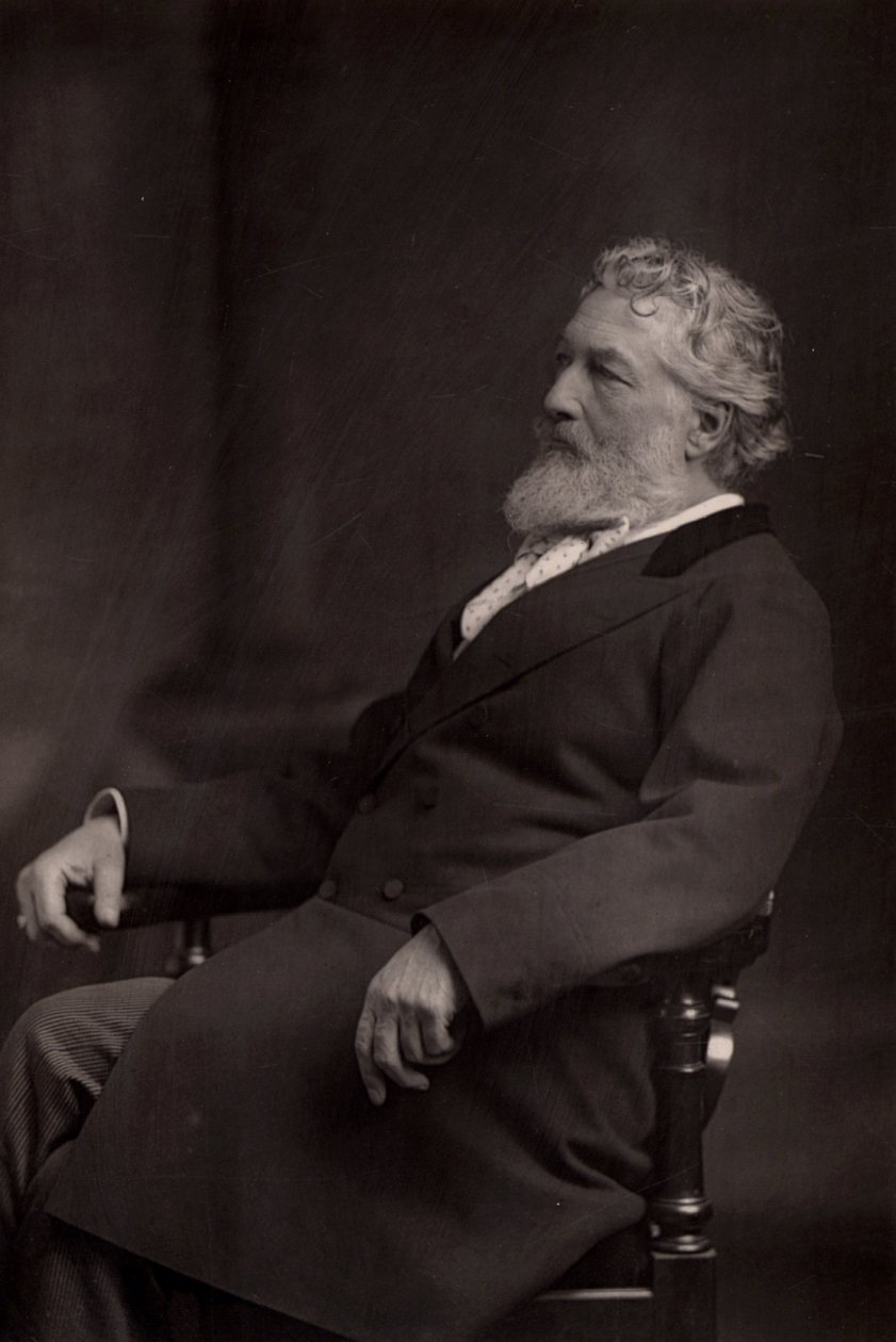 ""Frederick nebo Frederic, Lord Leighton (1830-1896) anglický malíř a sochař narozený v Scarborough, Yorkshire. Prezident Královské akademie 1878-1896. (woodburytype) od W. and D. (after) Downey