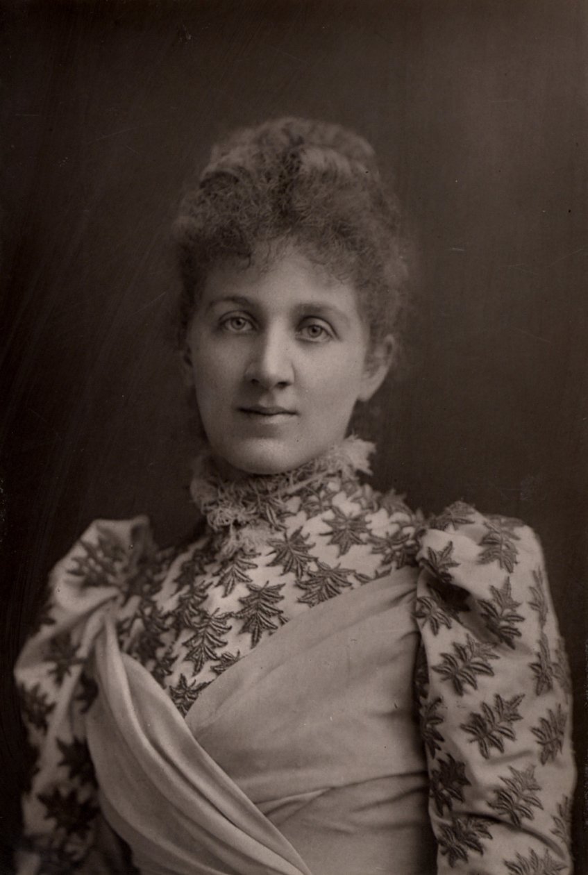 ""Liza Lehmann (Elizabetta Nina Mary Frederika Lehmann - 1862-1918) anglická sopranistka a skladatelka. (typ Woodbury) od W. and D. (after) Downey