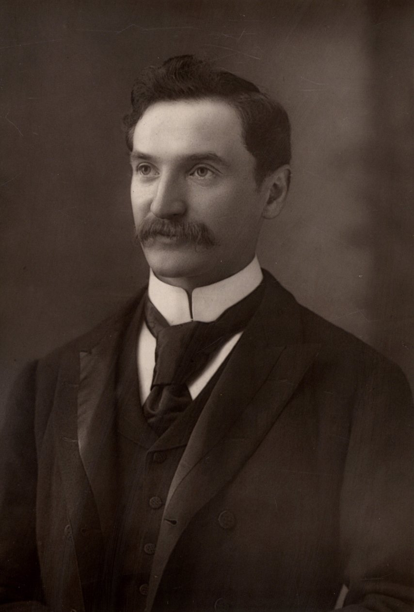 ""Solomon Joseph Solomon (1860-1927) anglický malíř portrétů a nástěnných maleb. V první světové válce zavedl použití kamufláže do britské armády. (woodburytype) od W. and D. (after) Downey