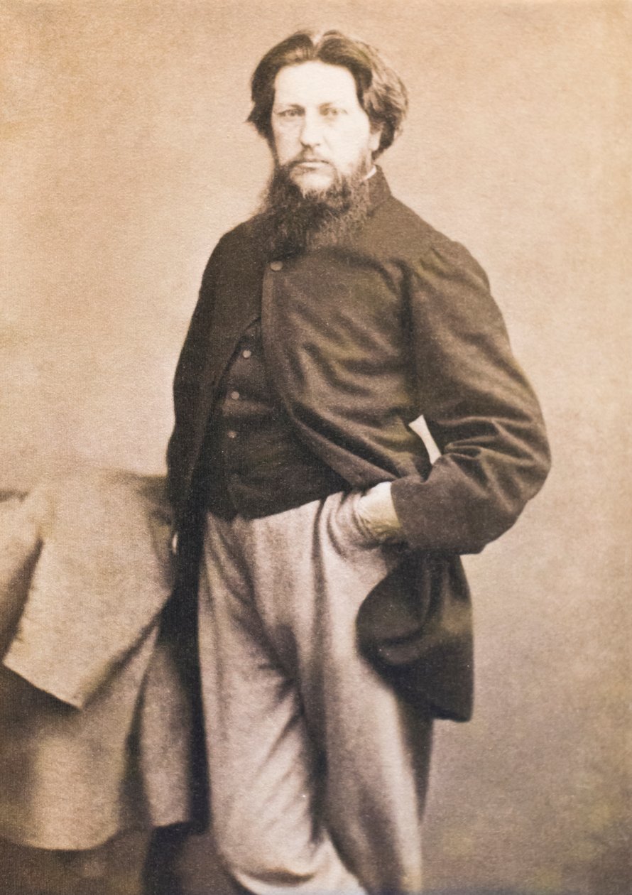 Ford Madox Brown, kolem roku 1864 (albumen carte-de-visite) od W. and D. Downey