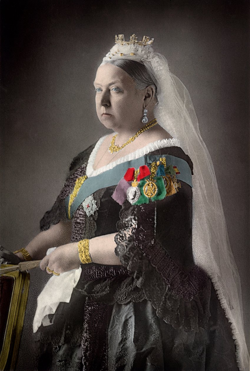 Královna Viktorie (1819-1901) Spojeného království. Fotografie W. a D. Downeyových, z Anglie "The Cabinet Portrait Gallery". od W. and D. Downey