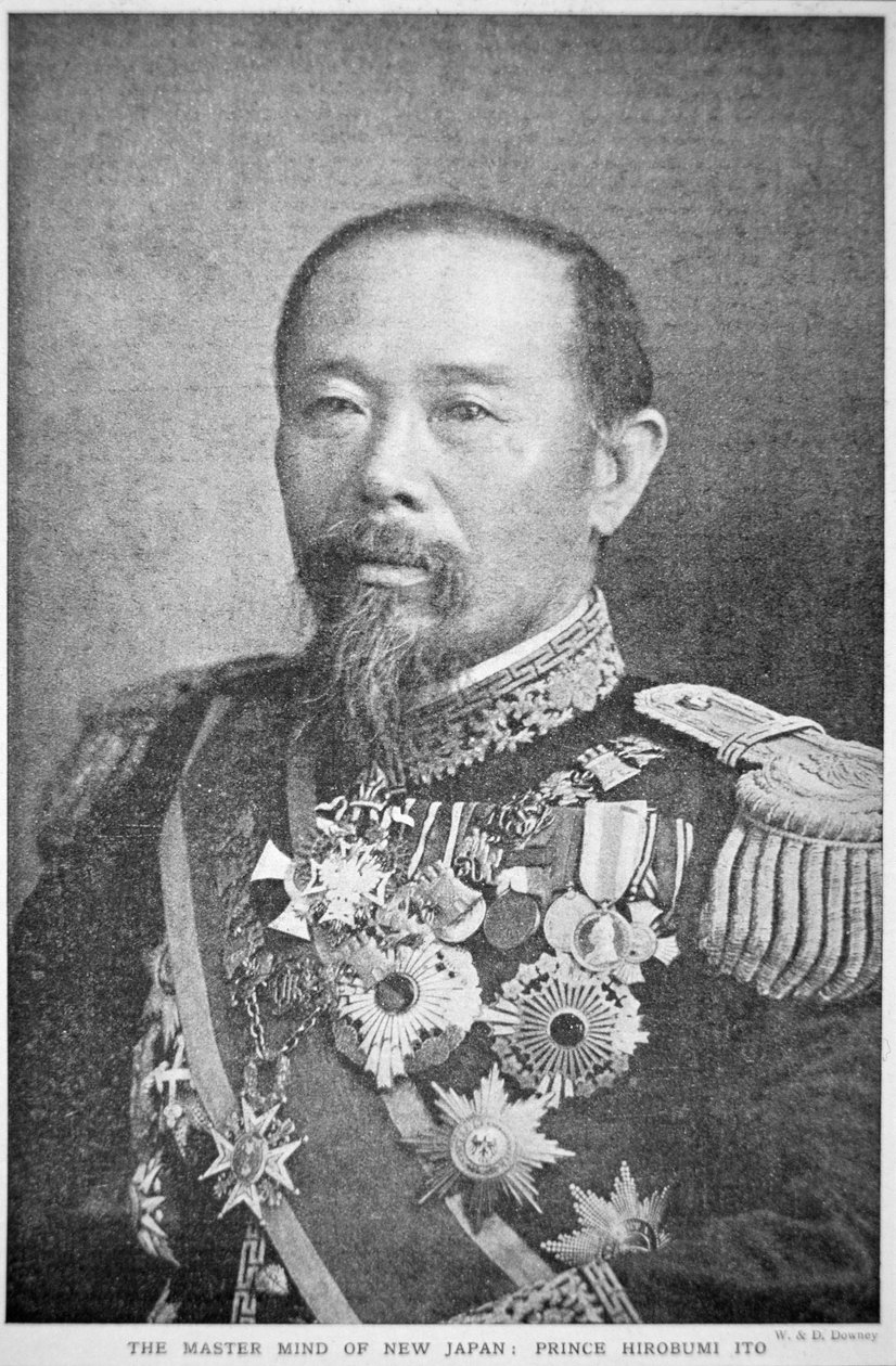 Princ Ito Hirobumi (černobílá fotografie) od W. and D. Downey