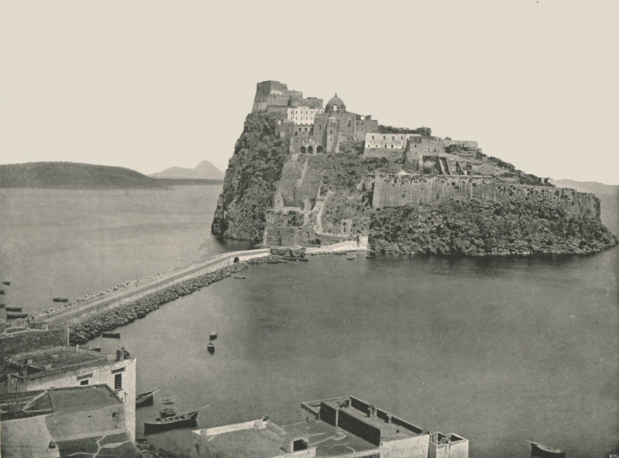 Aragonský hrad, Ischia, Itálie, 1895. od W and S Ltd