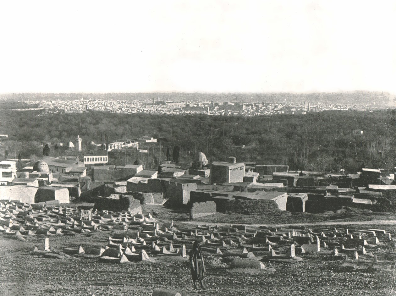 Panorama města ze Sulhieh, Damašek, Osmanská Sýrie, 1895. od W and S Ltd