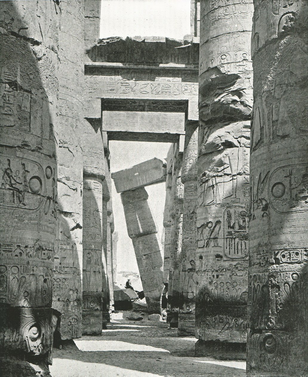 Sloupce Hypostyle Hall, Karnak, Egypt, 1895. od W and S Ltd