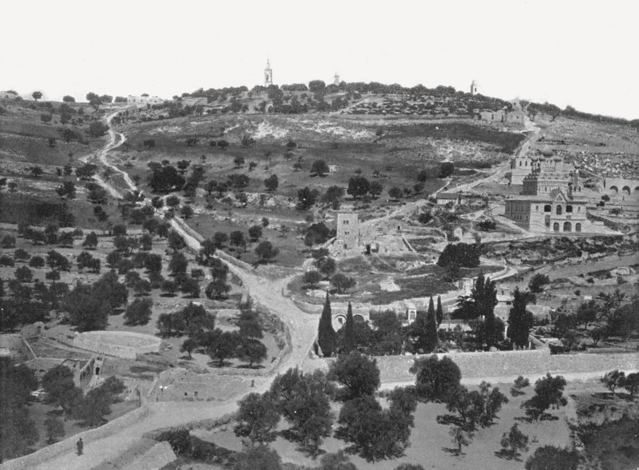 Olivová hora, Jeruzalém, Palestina, 1895. od W and S Ltd