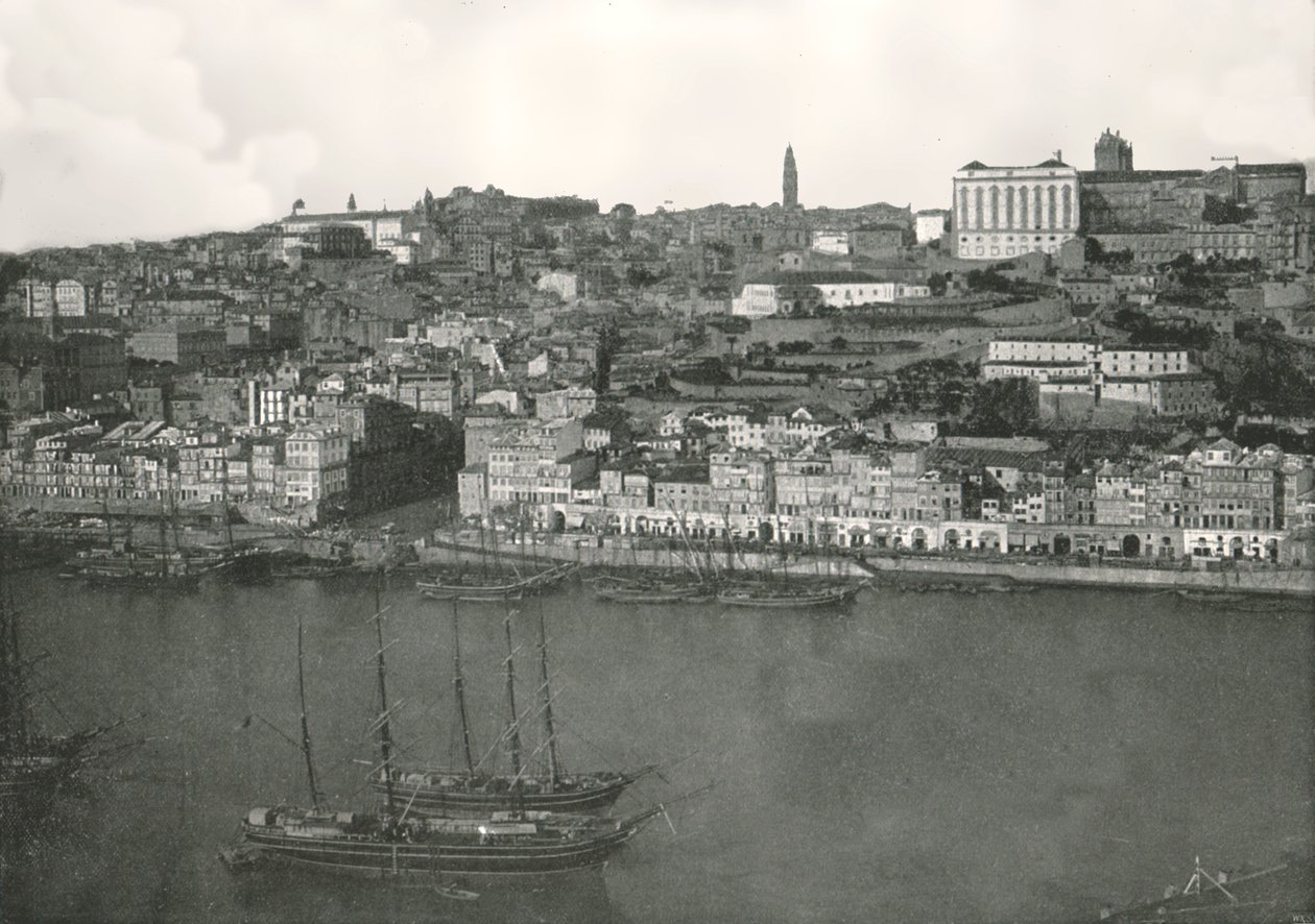 Panorama města Porto, Portugalsko, 1895. od W and S Ltd