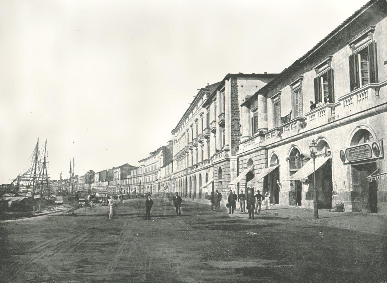 Marina, Messina, Sicílie, Itálie, 1895. od W and S Ltd