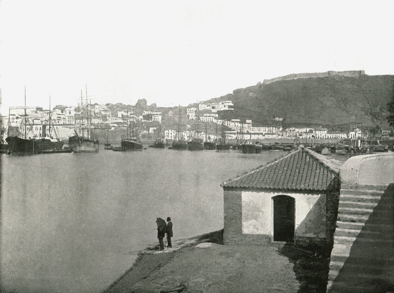 Město a přístav Malaga, Španělsko, 1895. od W and S Ltd
