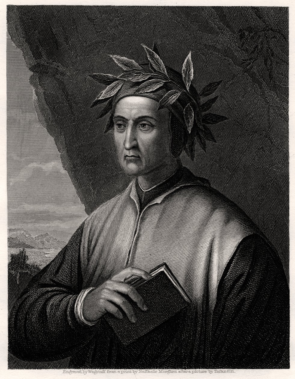 Dante Alighieri , italský básník, 19. století. od Wagstaff