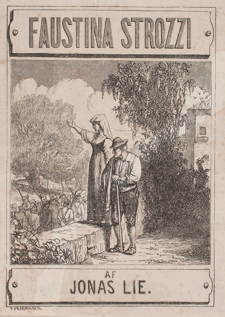 Titulní strana pro Jonase Lie, "Faustina Strozzi" od Waldemar Bøhme