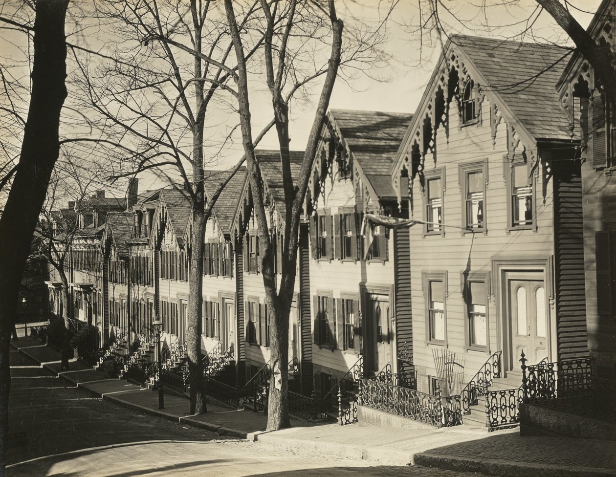 South Boston Street / Dřevěné domy, Boston od Walker Evans