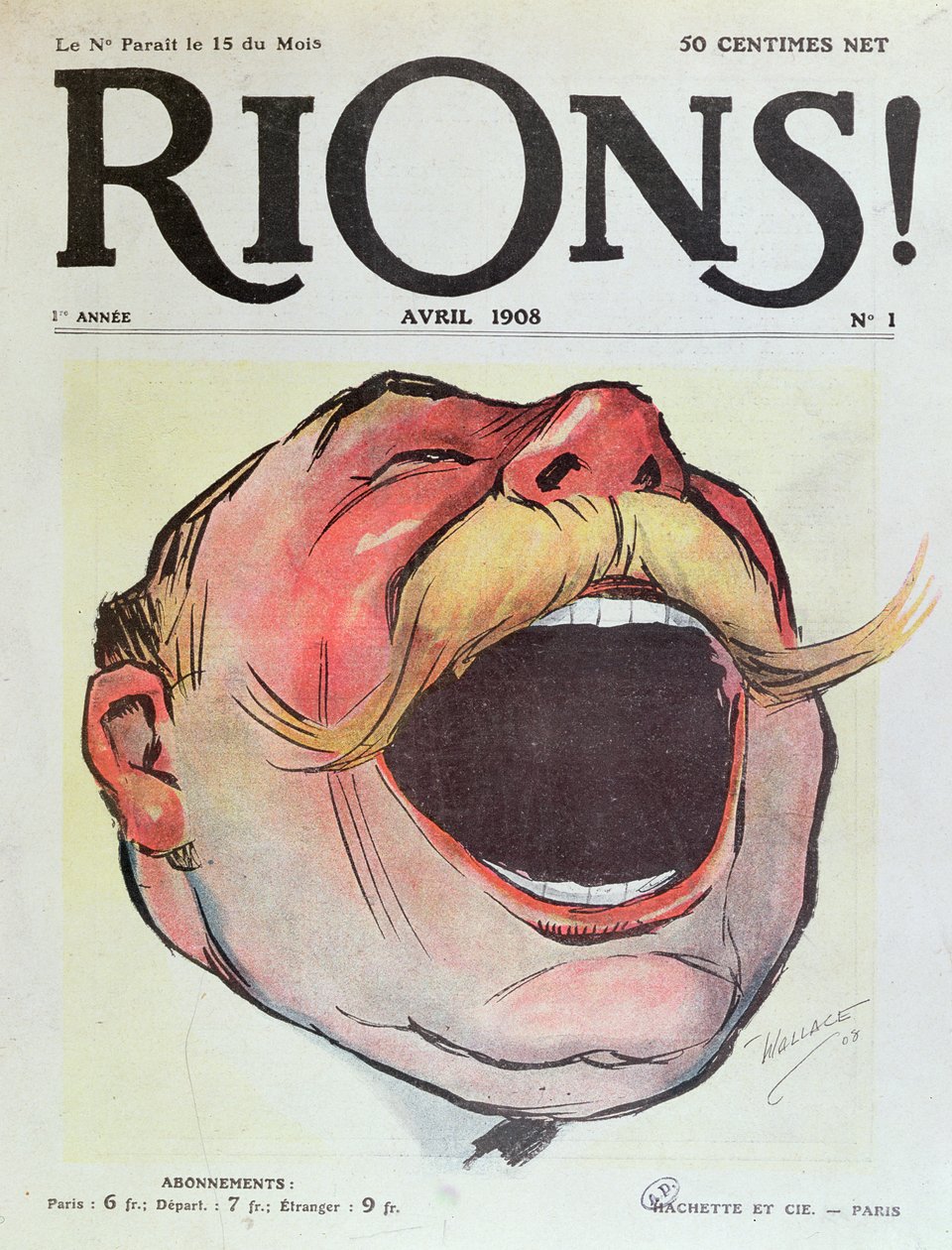 Lets Laugh, obálka časopisu Rions, 1908 od Wallace