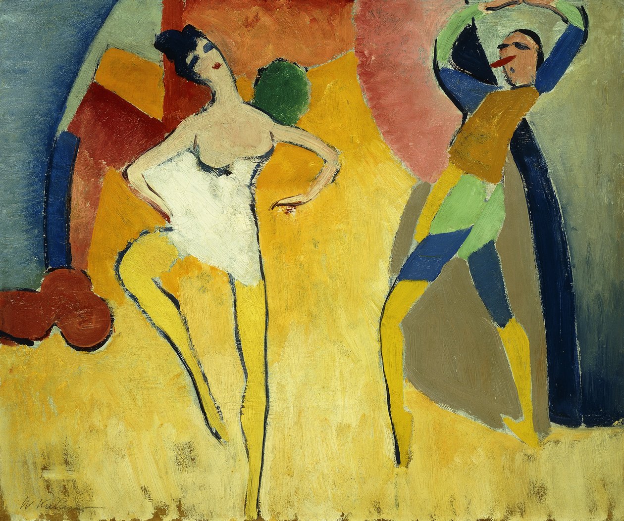 Pierrot a Pierrette od Walt Kuhn