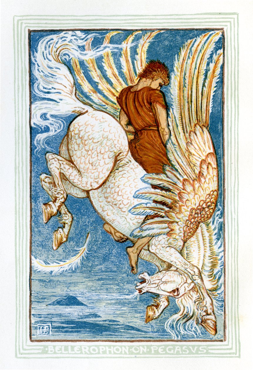 Bellerophon na Pegasovi od Walter Crane