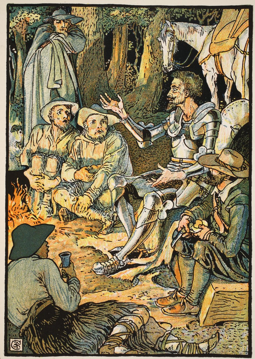 Don Quijote a pastevci koz, ilustrace z 