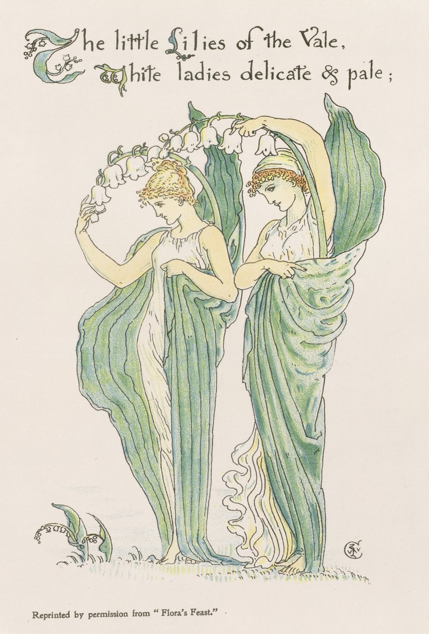 Lilie of the Vale, z Flóry, 1901 od Walter Crane