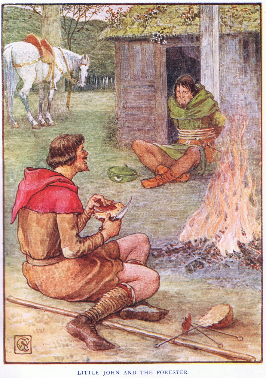 Malý John a lesník, kolem roku 1920 od Walter Crane
