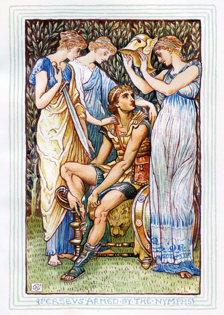 Perseus a nymfy od Walter Crane