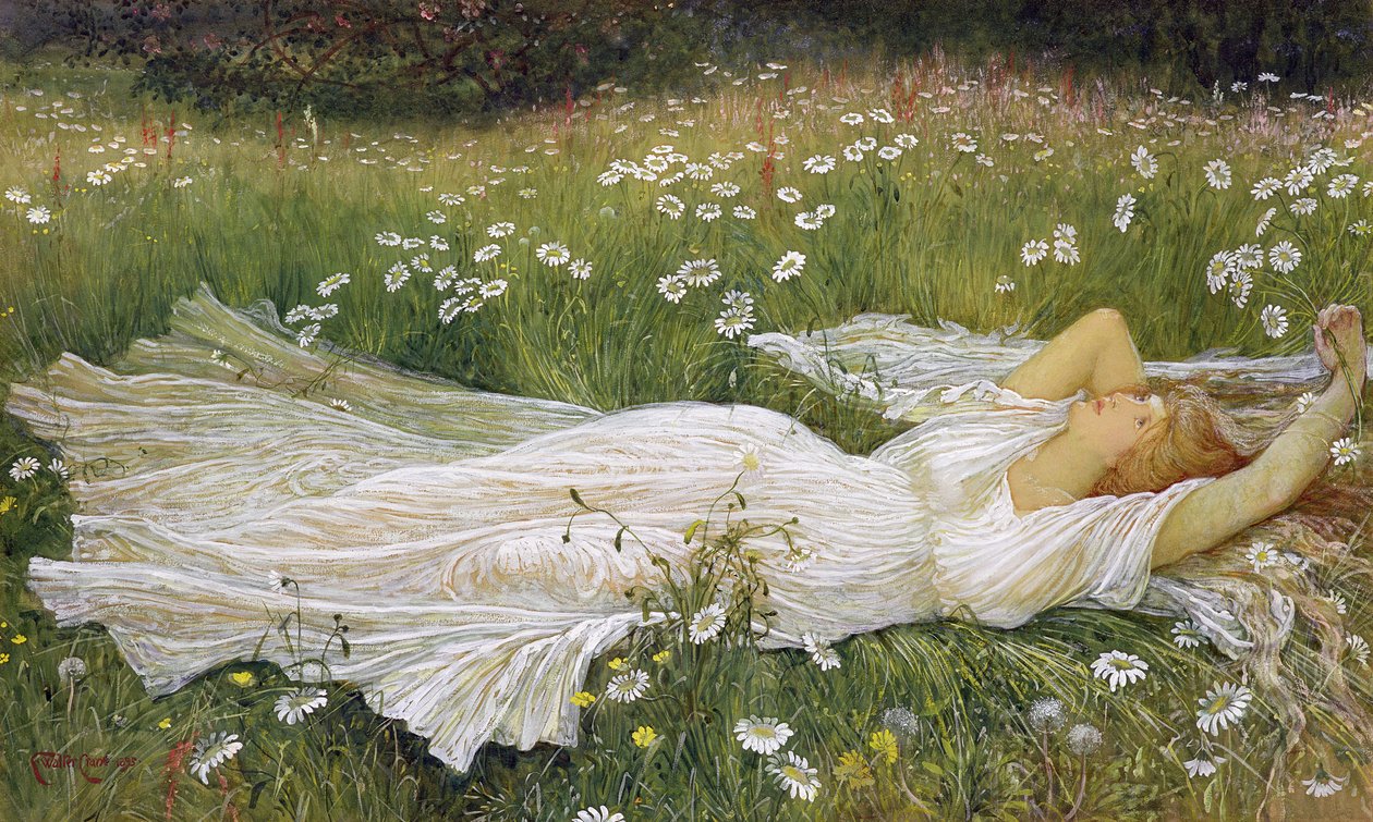 Léto, 1895 (wc a kvaš na papíře) od Walter Crane