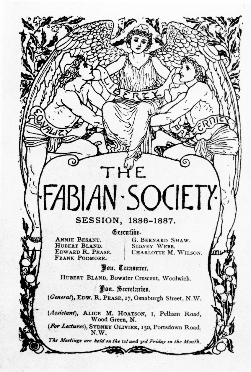 Zpráva Fabian Society, 1886-7 od Walter Crane
