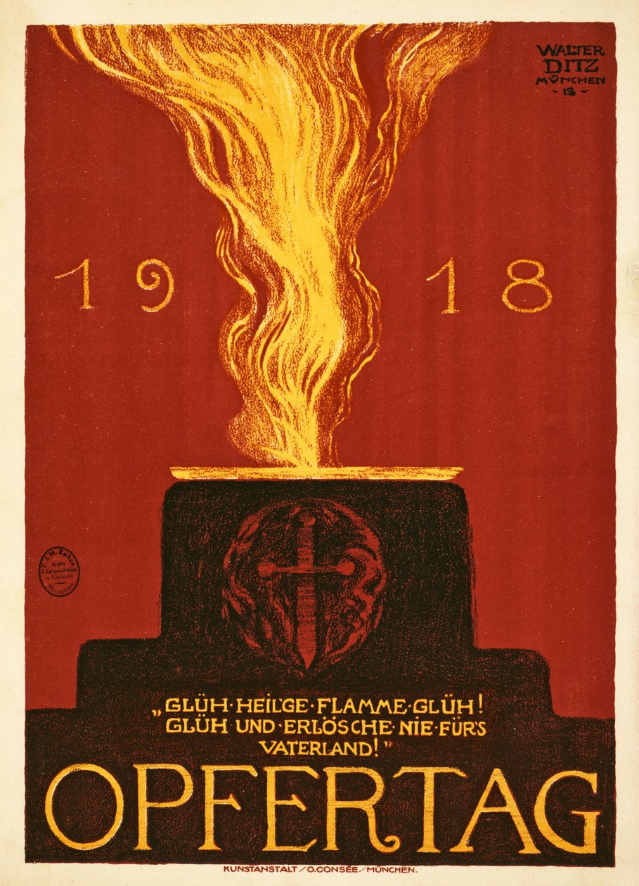 Den oběti, 1918, hospoda. Mnichov, 1918 od Walter Ditz
