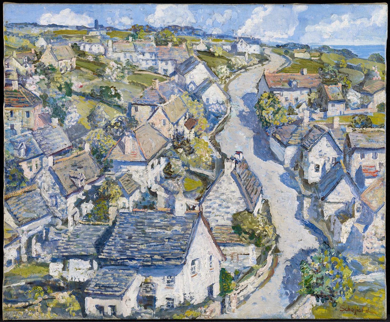 Hornická vesnice v Cornwallu, kolem roku 1920 od Walter Elmer Schofield