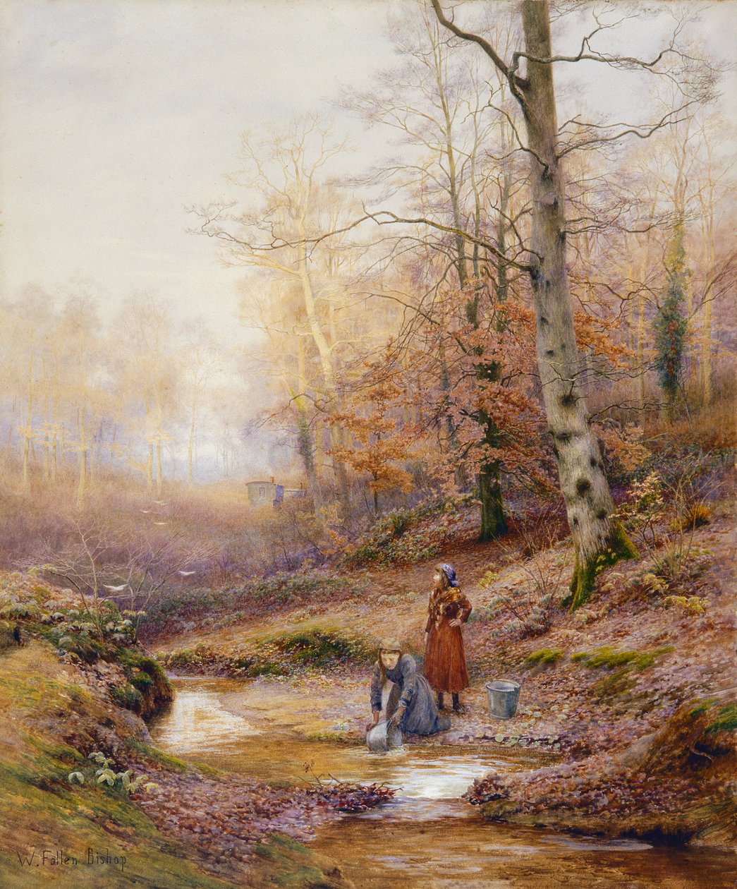 Autumn Woodland, cca 1900 (wc na papíře) od Walter Follen Bishop