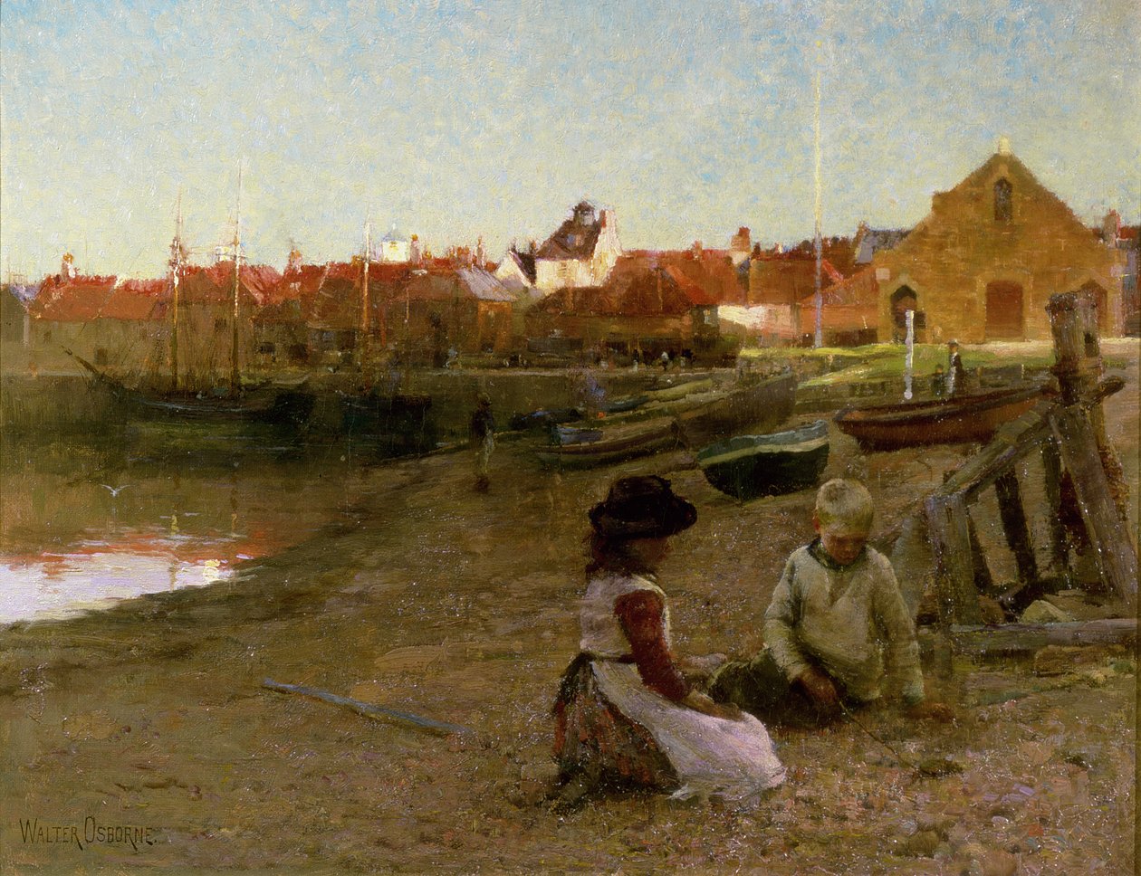 Hraní na šindel, 1885 od Walter Frederick Osborne